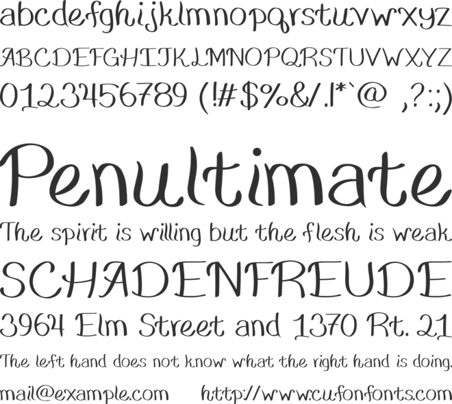 Asiago font preview