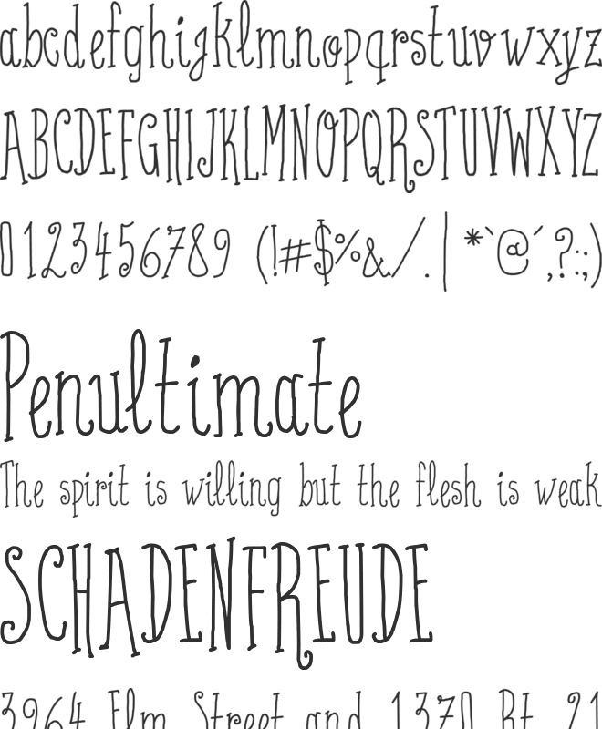 Coffee Written font preview