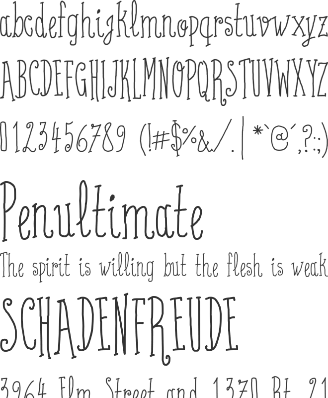 Coffee Written font preview