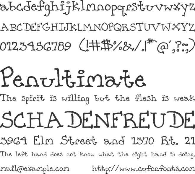 Pretty City Kitties font preview