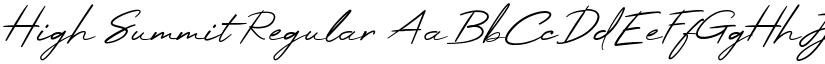 High Summit Regular font