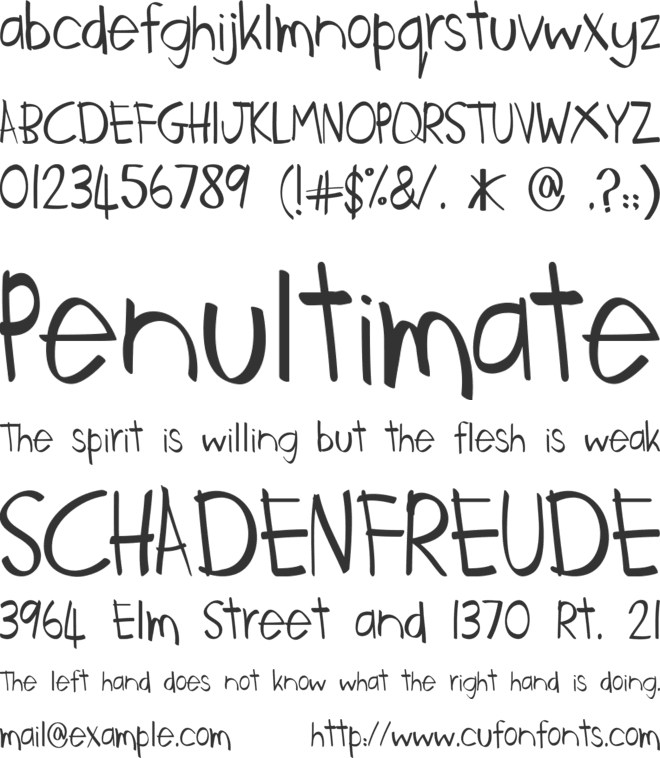 CakorAyam font preview