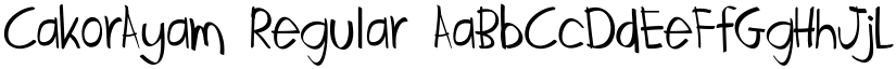 CakorAyam Regular font
