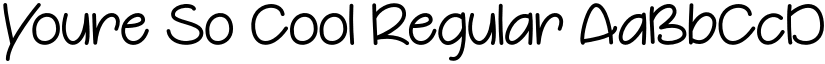 Youre So Cool Regular font