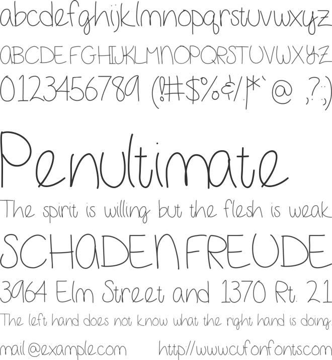 GirlNextDoor font preview