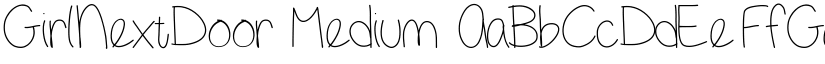 GirlNextDoor Medium font