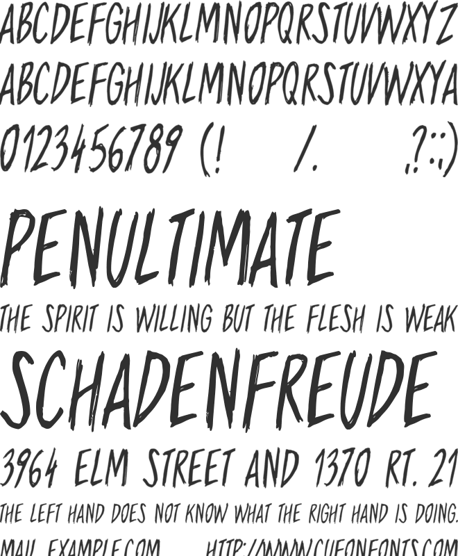 Travelling font preview
