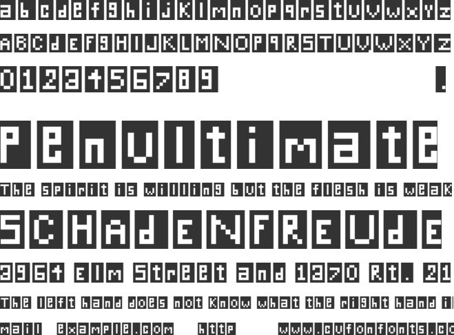 Brick font preview