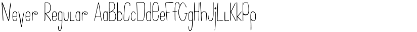 Never Regular font