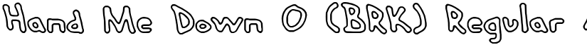 Hand Me Down O (BRK) Regular font