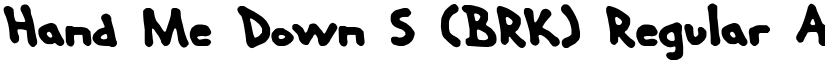 Hand Me Down S (BRK) Regular font