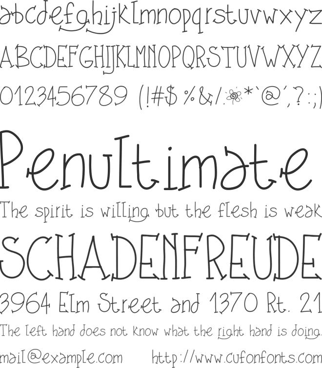 PWShesAmazing font preview