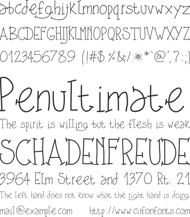 PWShesAmazing font preview