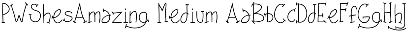 PWShesAmazing Medium font