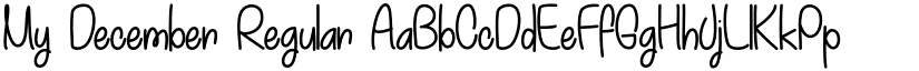 My December Regular font