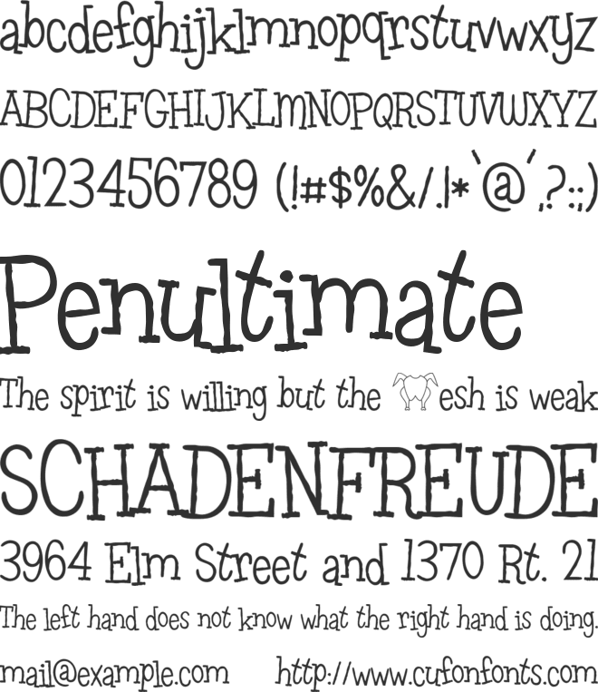 Leftovers font preview