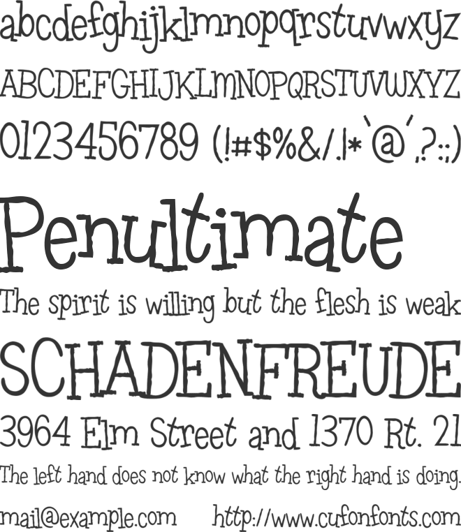 Leftovers font preview