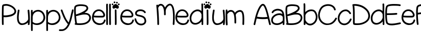 PuppyBellies Medium font
