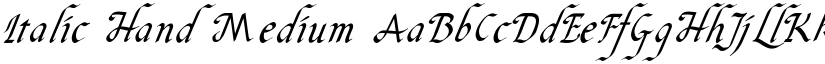 Italic Hand Medium font