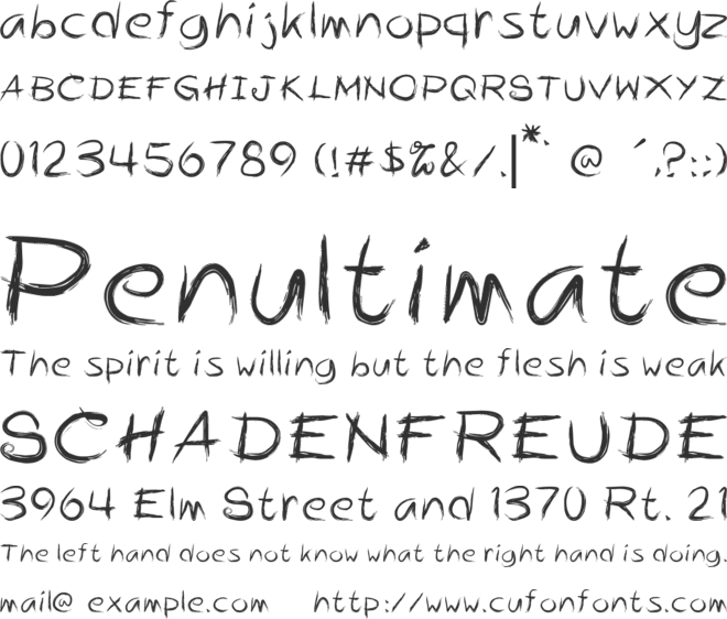 Alphahate font preview