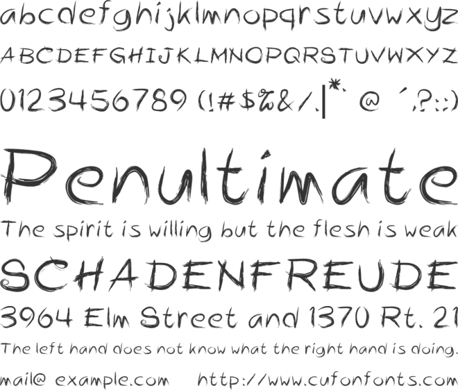 Alphahate font preview