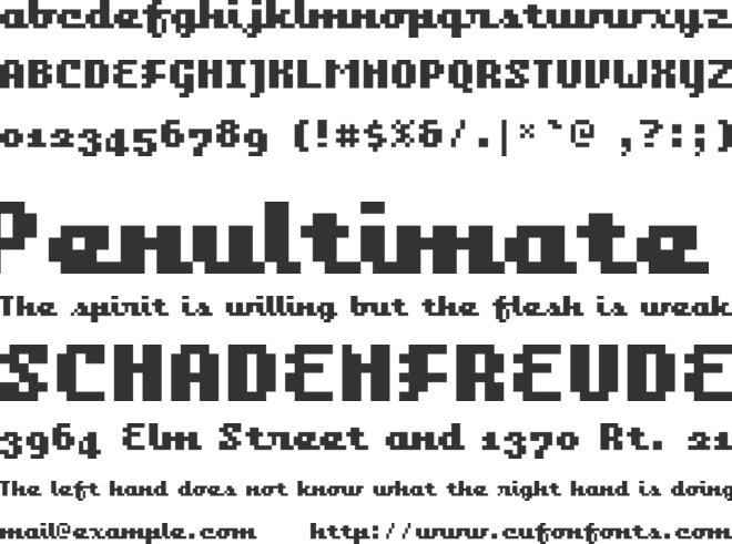 Bangalore font preview