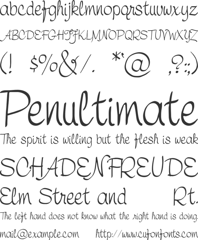 Symca font preview