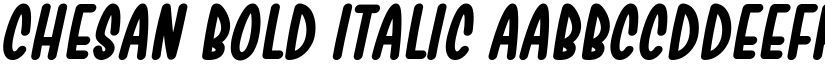 Chesan Bold Italic font