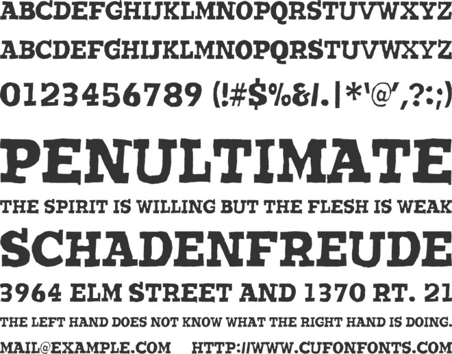 Wantedo font preview