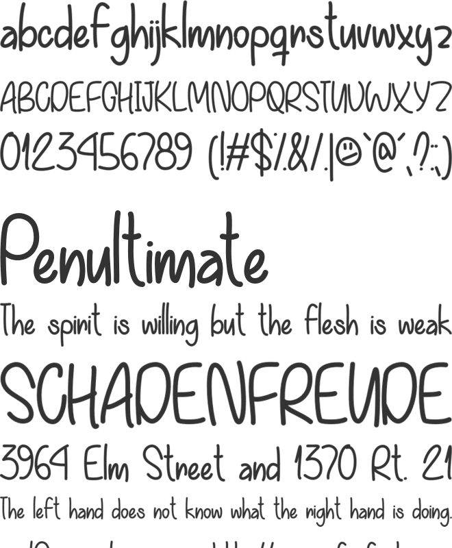 Everything You Want font preview