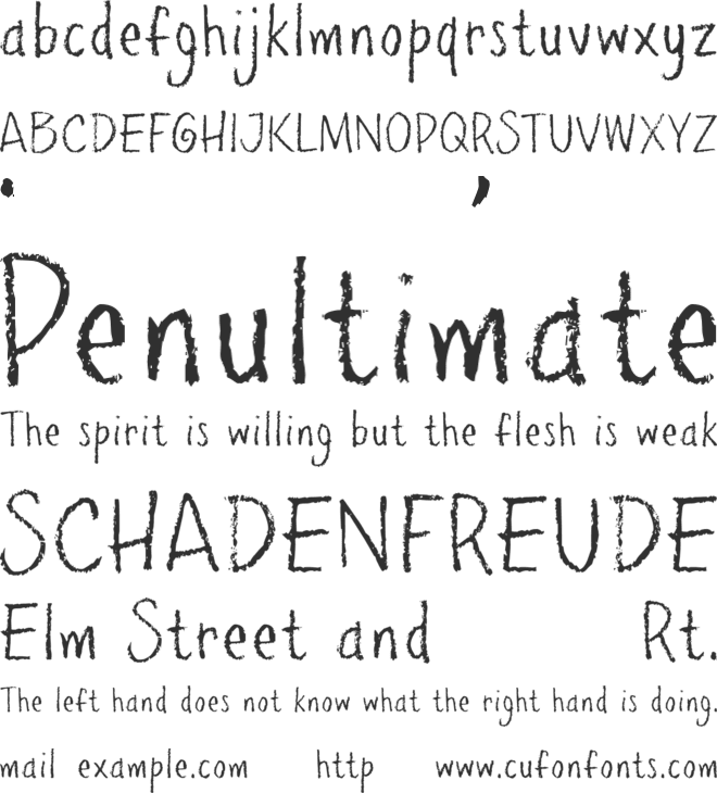 pencilPete FONT font preview