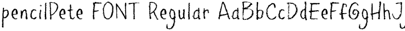 pencilPete FONT Regular font