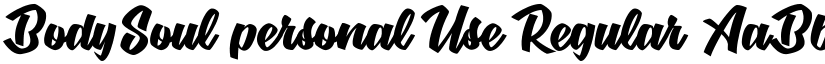 BodySoul personal Use Regular font