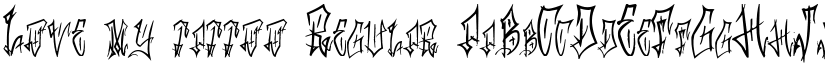Love my tattoo Regular font