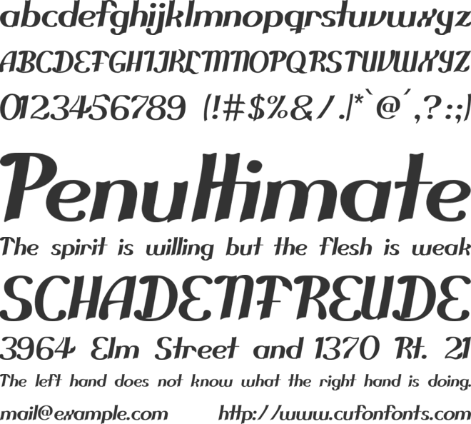 Cloud Control font preview