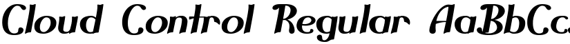 Cloud Control Regular font