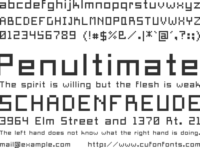Pixel Square font preview