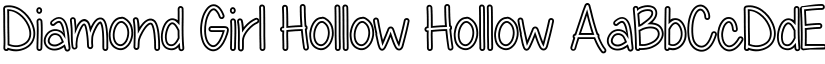 Diamond Girl Hollow Hollow font