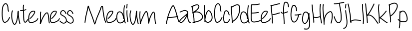 Cuteness Medium font