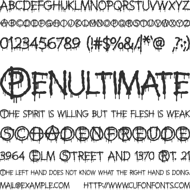 Anti Everything font preview