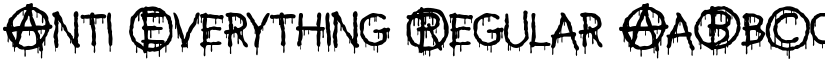 Anti Everything Regular font