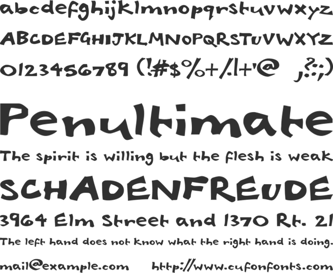 Babelfish font preview