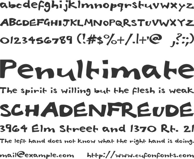 Babelfish font preview