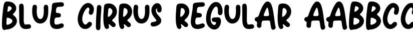 Blue Cirrus Regular font