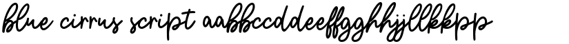 Blue Cirrus Script font