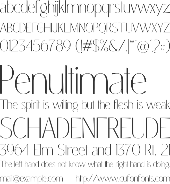 Coastine font preview