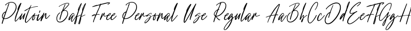 Plutoin Baff Free Personal Use Regular font