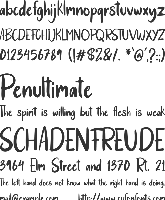 Candy Frost font preview