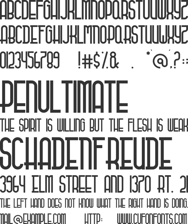 Stockard font preview