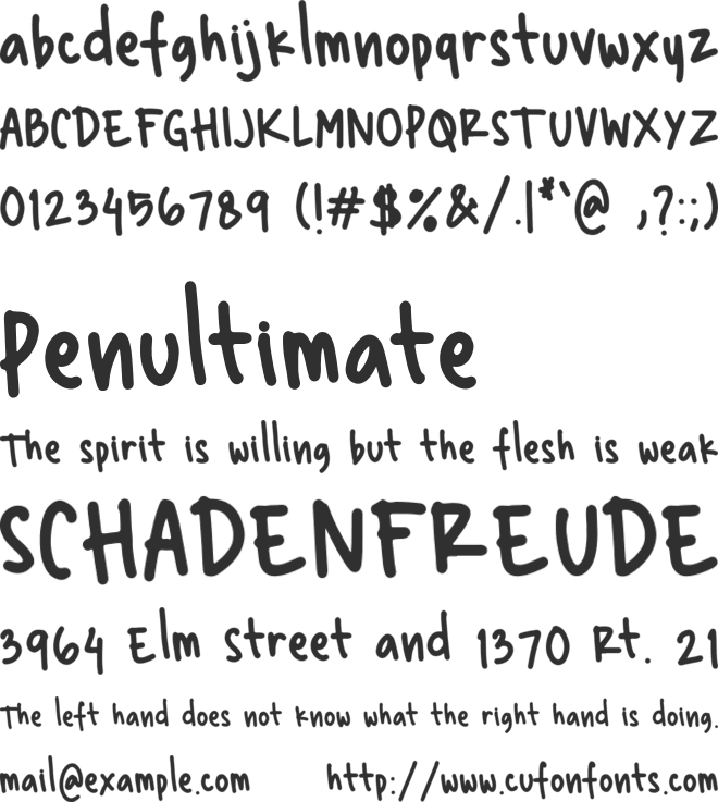 Hate Your Writing font preview